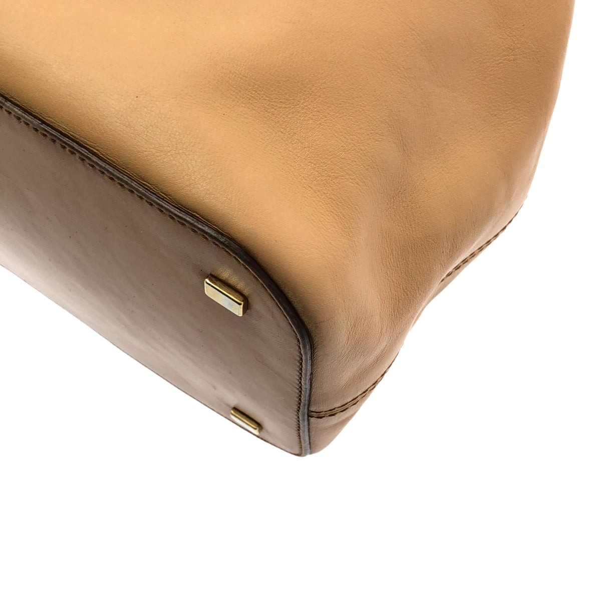 CELINE / セリーヌ | ウッド サークルハンドル レザー トート バッグ | ベージュ | レディース