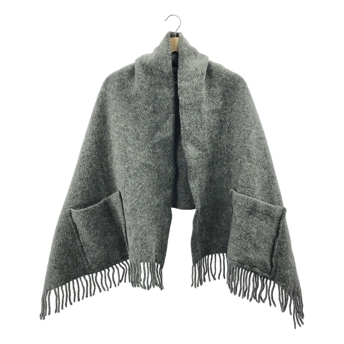 LAPUAN KANKURIT / 라푸안칸크리 | 포켓 첨부 프린지 울 블랭킷 숄 |