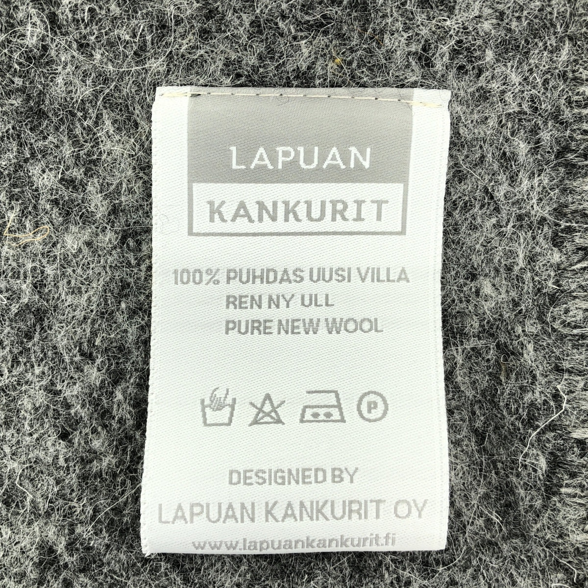 LAPUAN KANKURIT / ラプアンカンクリ | ポケット付 フリンジ ウール ブランケット ショール |