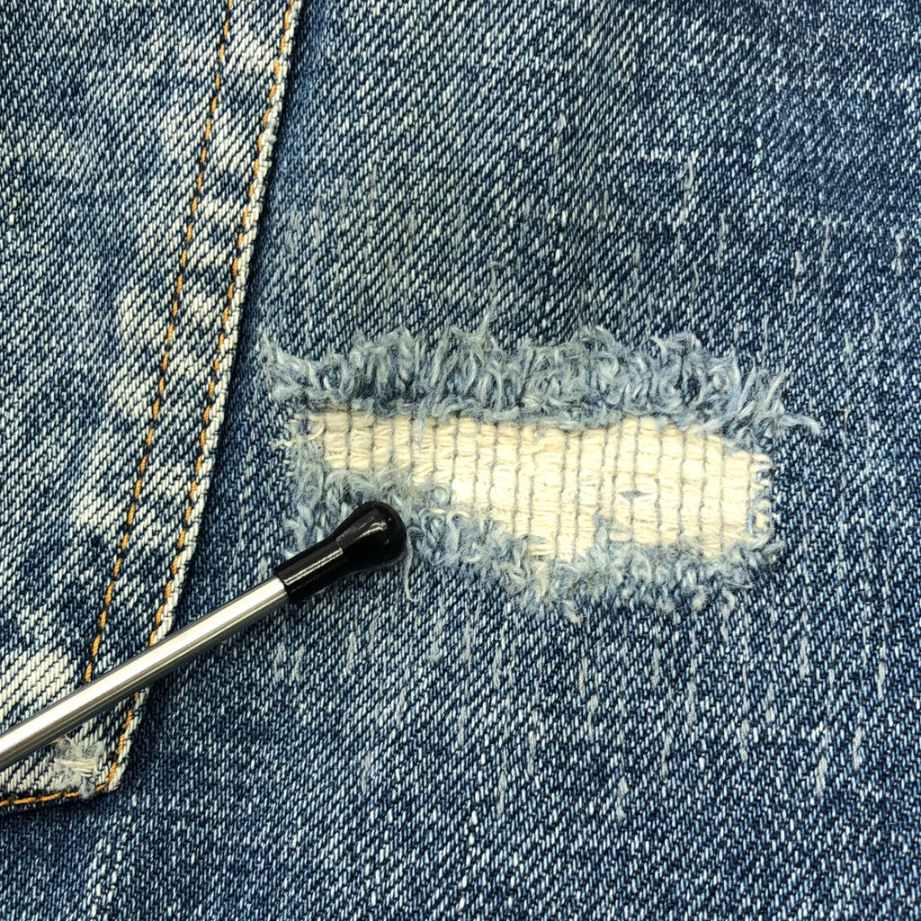 visvim / ビズビム | FLUXUS 03D5 SERGE DE NIMES ダメージ加工 ストレート デニムパンツ | W34 L30 | メンズ