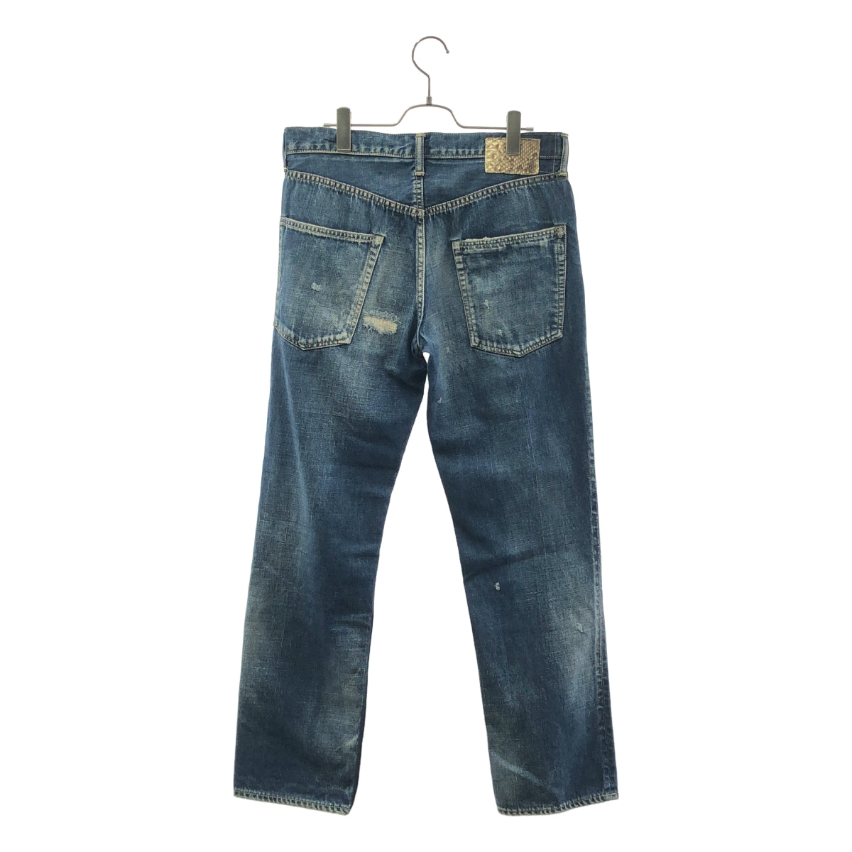 visvim / 비즈빔 | FLUXUS 03D5 SERGE DE NIMES 데미지 가공 스트레이트 데님 팬츠 | W34 L30 |