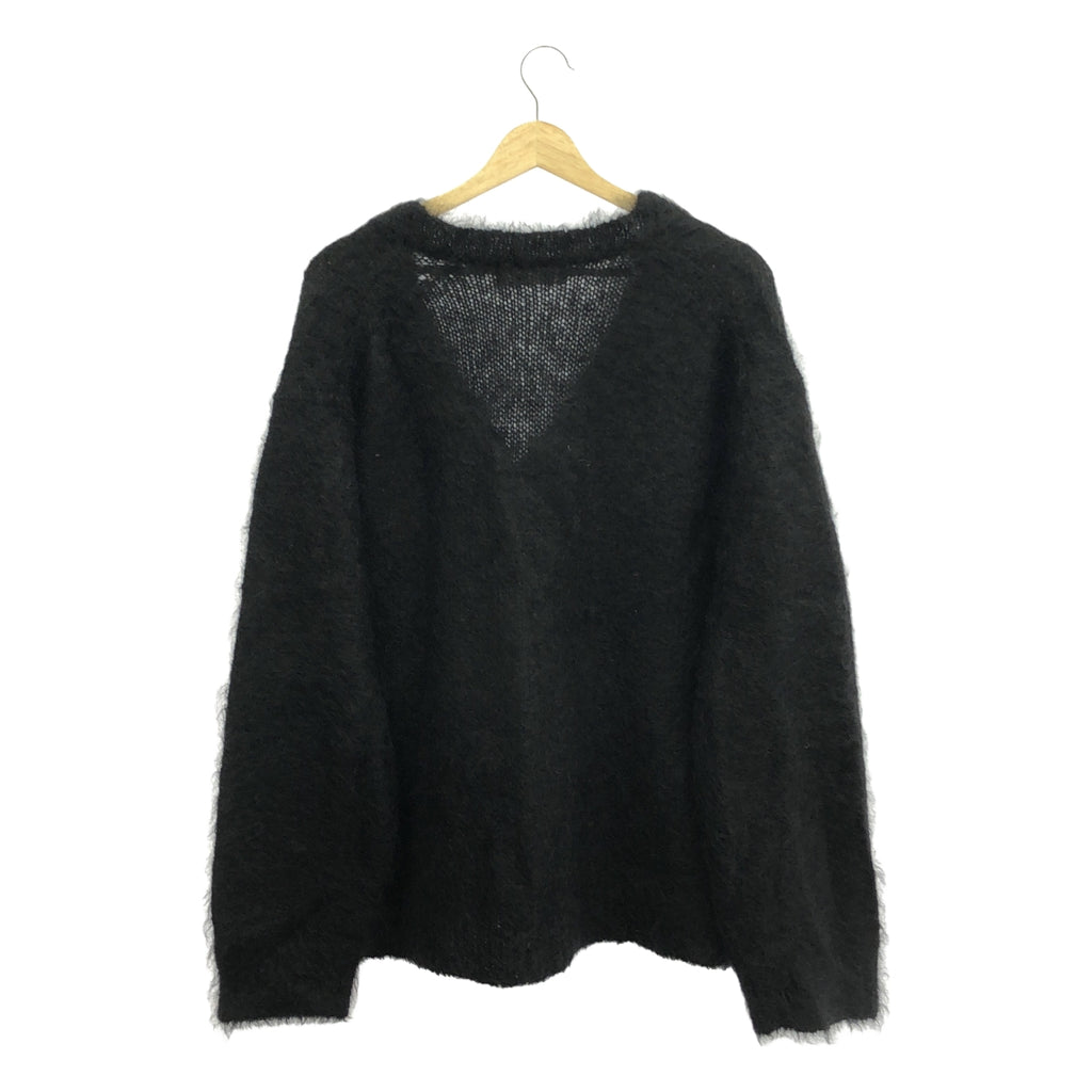 AP STUDIO / エーピーストゥディオ | 2023AW | MOHAIR WOOL V NECK CARDIGAN カーディガン | ブラック | レディース