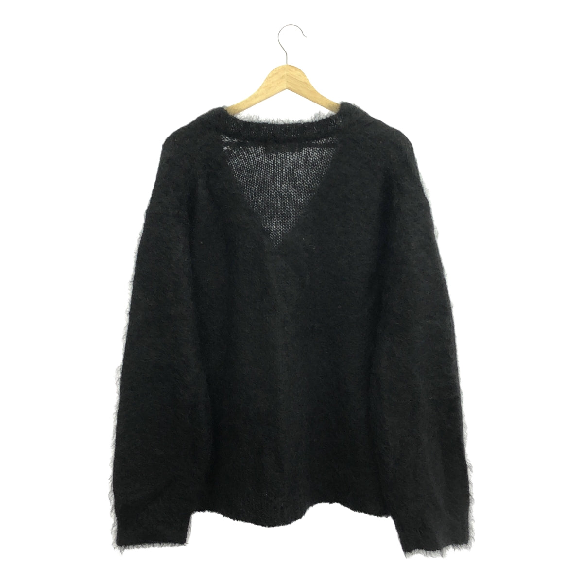 AP STUDIO / エーピーストゥディオ | 2023AW | MOHAIR WOOL V NECK CARDIGAN カーディガン | ブラック | レディース