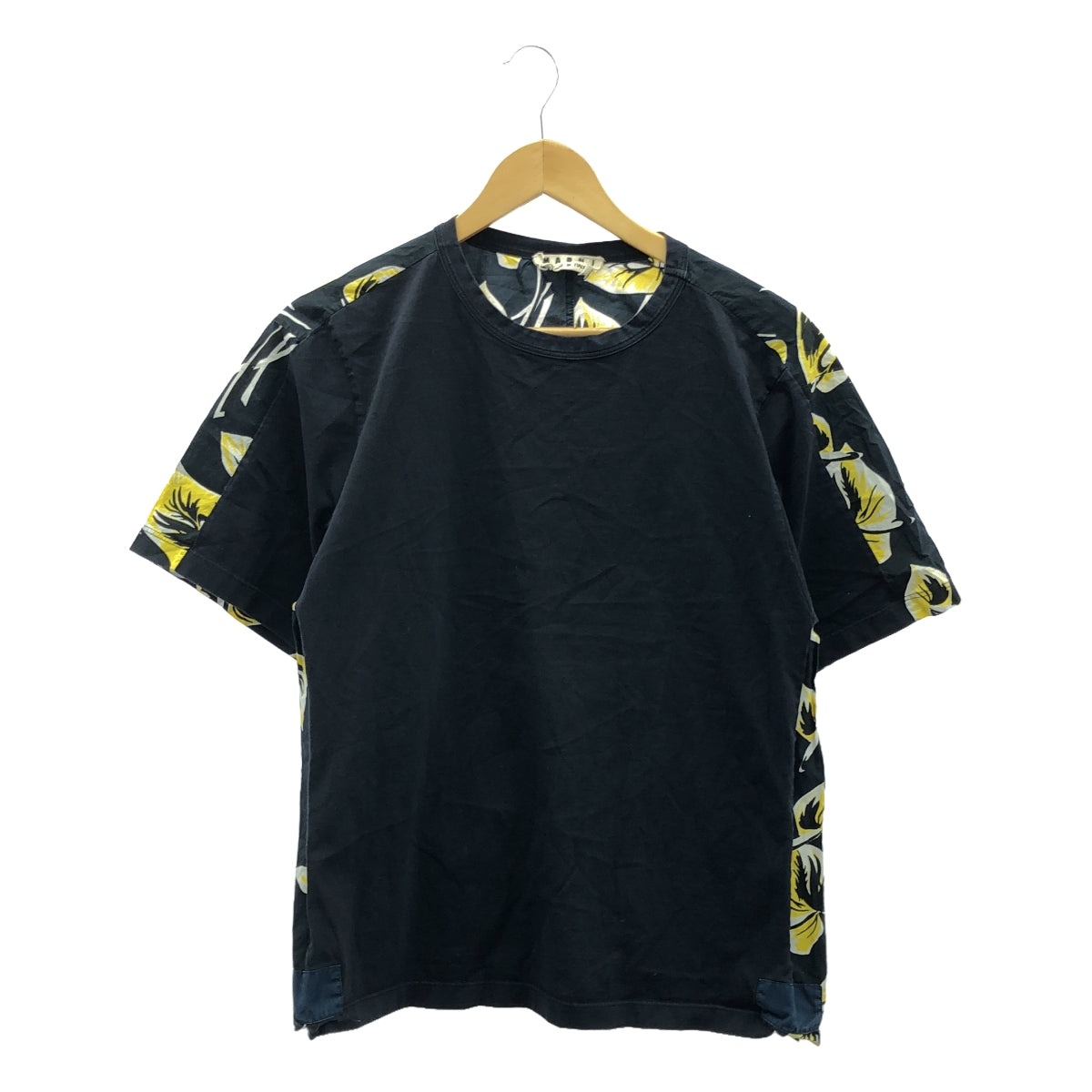 MARNI | Back print cut and sew | 46 | Navy/Yellow | Men's