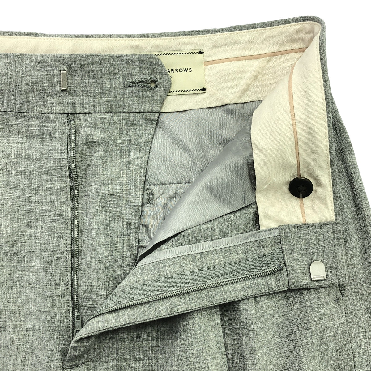 聯合箭隊 | 2條褶寬褲 | 40 |灰色 |女性的