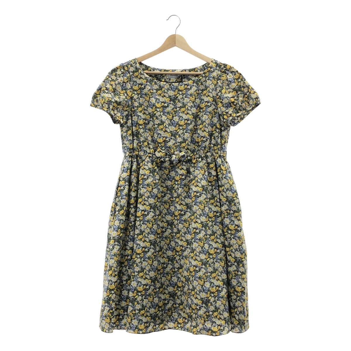 anatelier / アナトリエ | × Liberty / リバティ 総柄 ポケット付き リボン ドレス ワンピース / 裏地付き | 38 | レディース