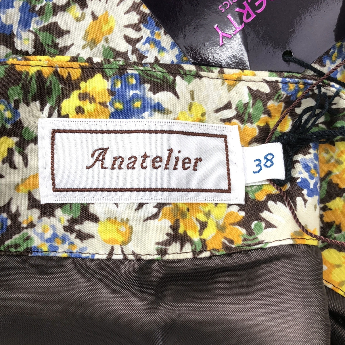 anatelier / アナトリエ | × Liberty / リバティ 総柄 ポケット付き リボン ドレス ワンピース / 裏地付き | 38 | レディース