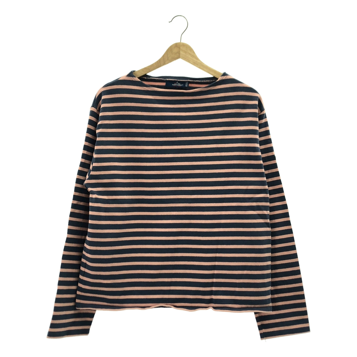 SAINT JAMES / セントジェームス | コットン ボーダー バスクシャツ | L | ネイビー/ピンク | レディース