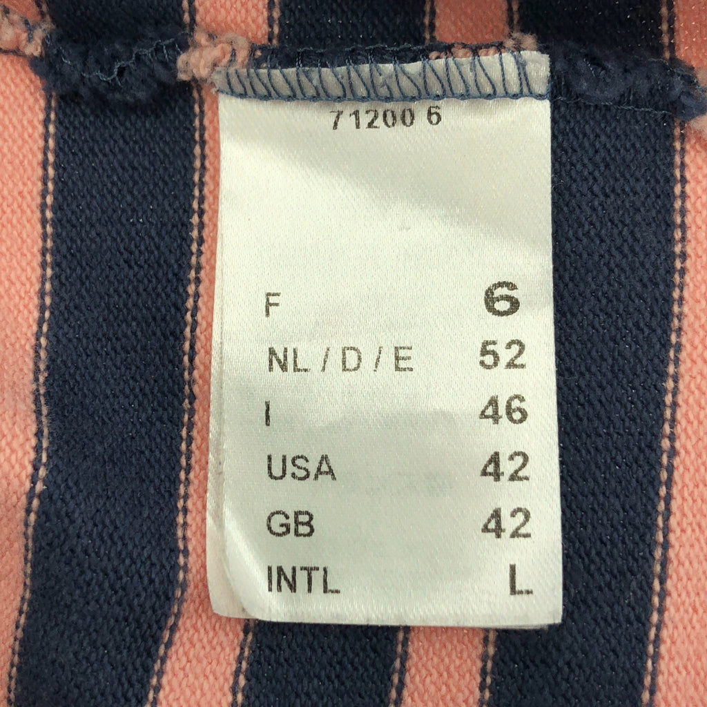 SAINT JAMES / セントジェームス | コットン ボーダー バスクシャツ | L | ネイビー/ピンク | レディース