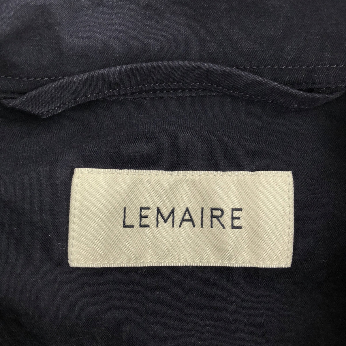 LEMAIRE | Cotton Regular Collar Shirt | 48 | Navy | Men's