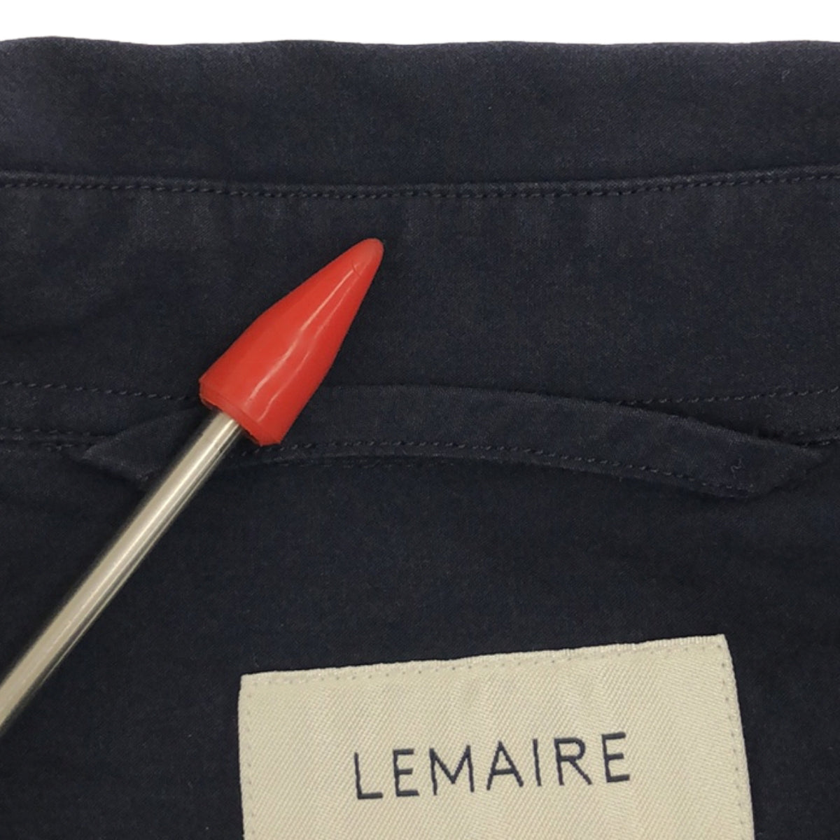 LEMAIRE | Cotton Regular Collar Shirt | 48 | Navy | Men's