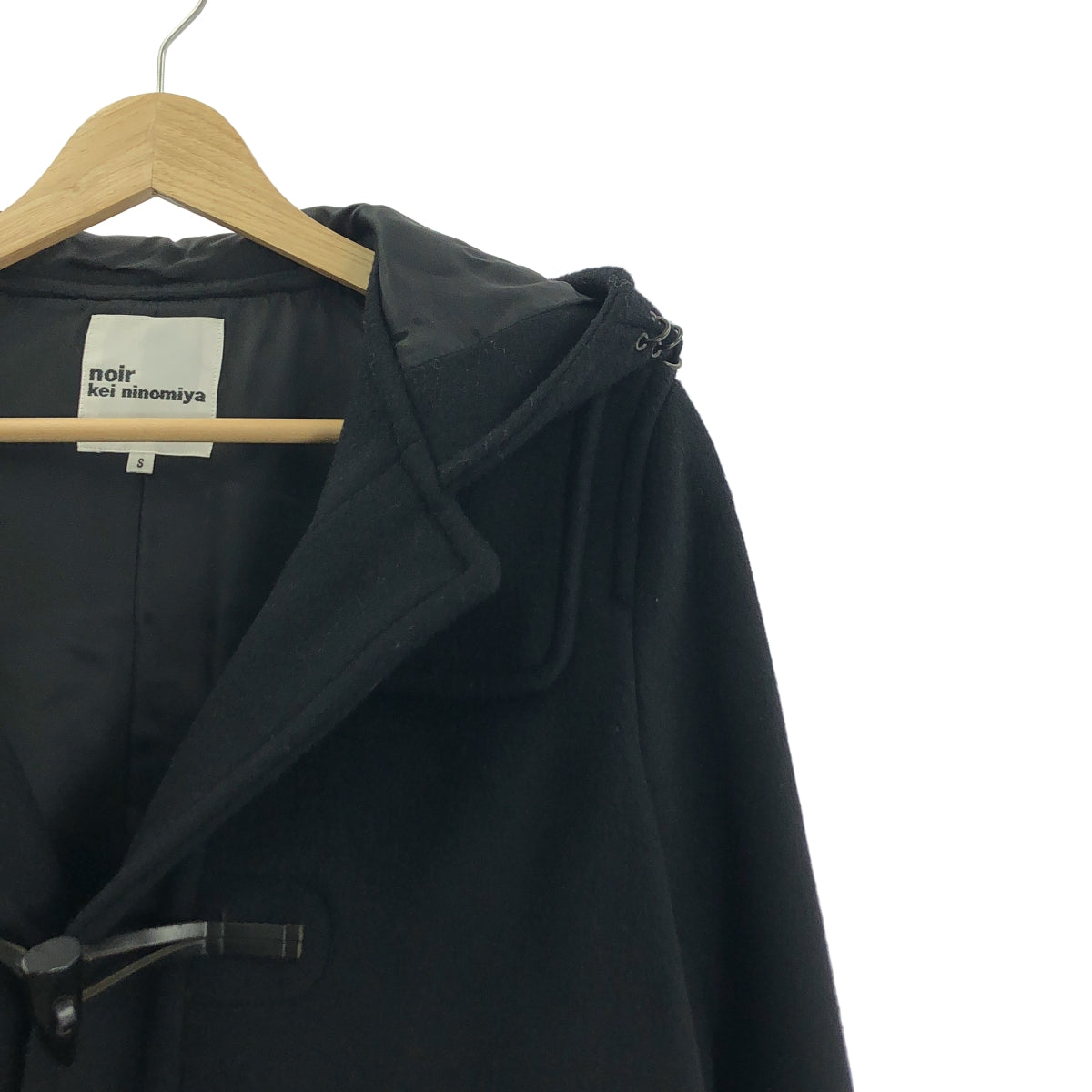 noir kei ninomiya / 느와르 케이니노미야 | 2015AW | 울 장식 더플 코트 후디 / 총 안감 | S | 여성