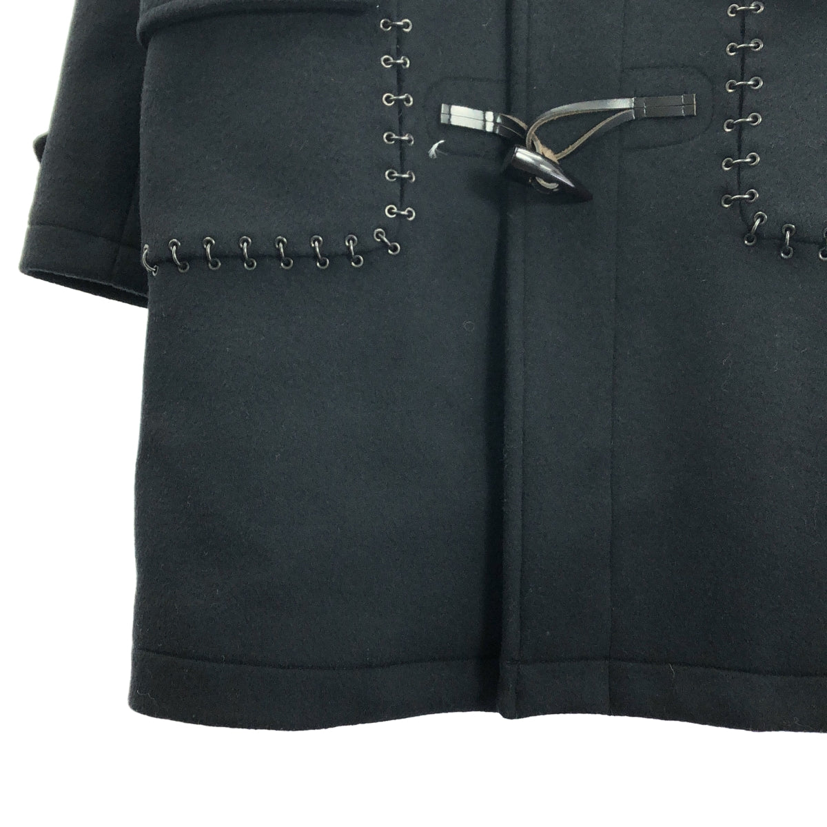 noir kei ninomiya / 느와르 케이니노미야 | 2015AW | 울 장식 더플 코트 후디 / 총 안감 | S | 여성