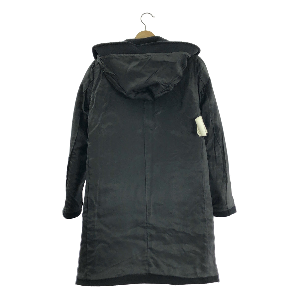 【美品】  noir kei ninomiya / ノワールケイニノミヤ | 2015AW | ウール 装飾 ダッフルコート フーディ / 総裏地 | S | ブラック | レディース