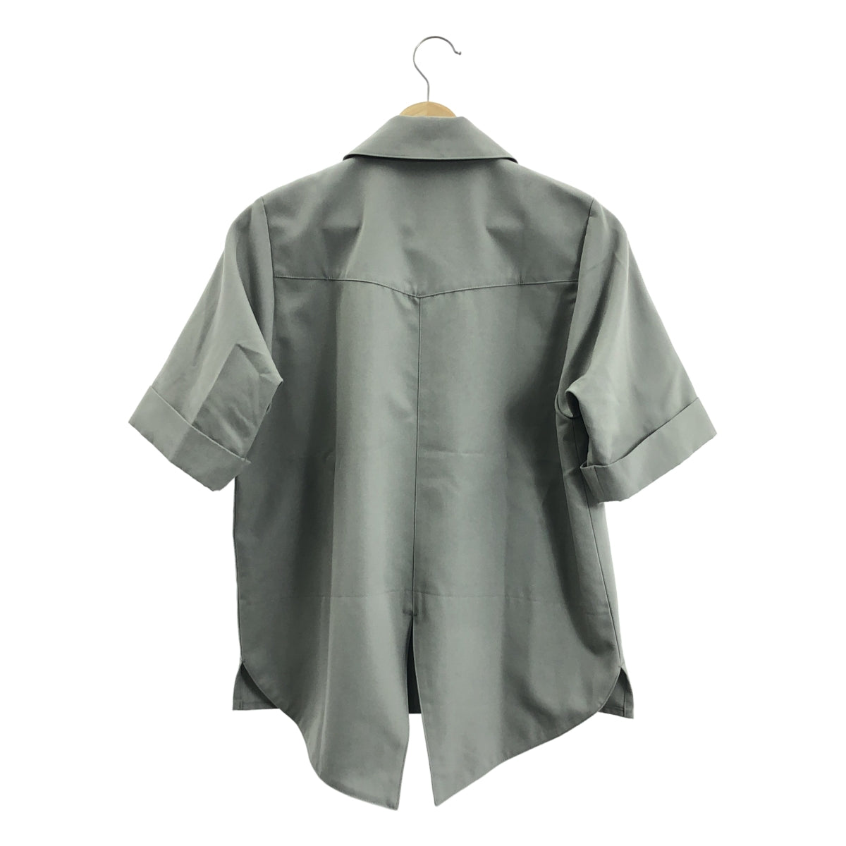 【美品】  Re:poris / レポリス | 2021AW | military evening shirt / ミリタリー シャツ ブラウス | F | グレー | レディース