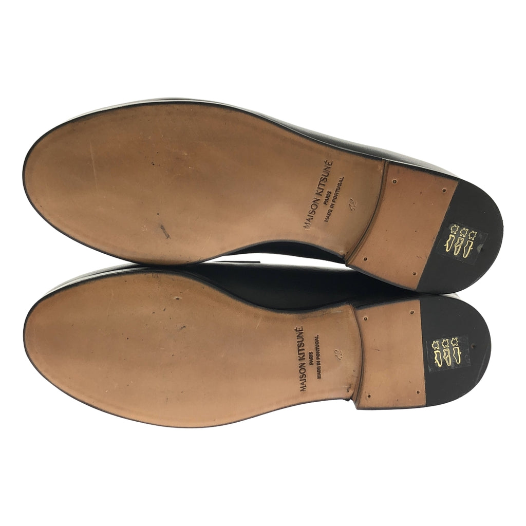 MAISON KITSUNE / メゾンキツネ | レザー スエード切替 バイカラー コインローファー | 42 | メンズ