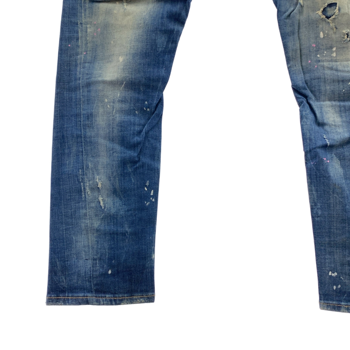 DSQUARED2 | 性感扭結牛仔褲，做舊漆面處理 | 尺寸 50 | 靛藍色 | 男款