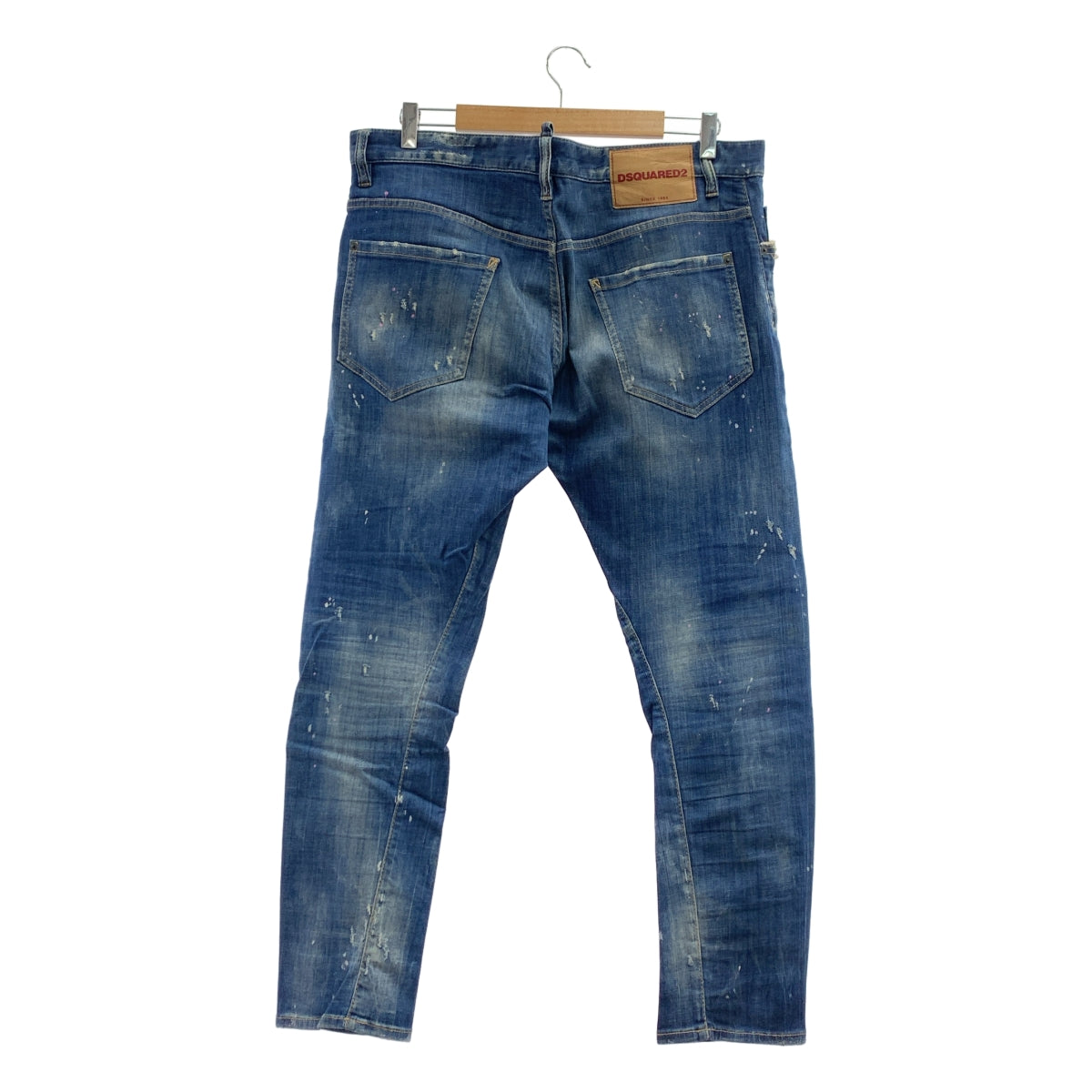 DSQUARED2 | 性感扭結牛仔褲，做舊漆面處理 | 尺寸 50 | 靛藍色 | 男款