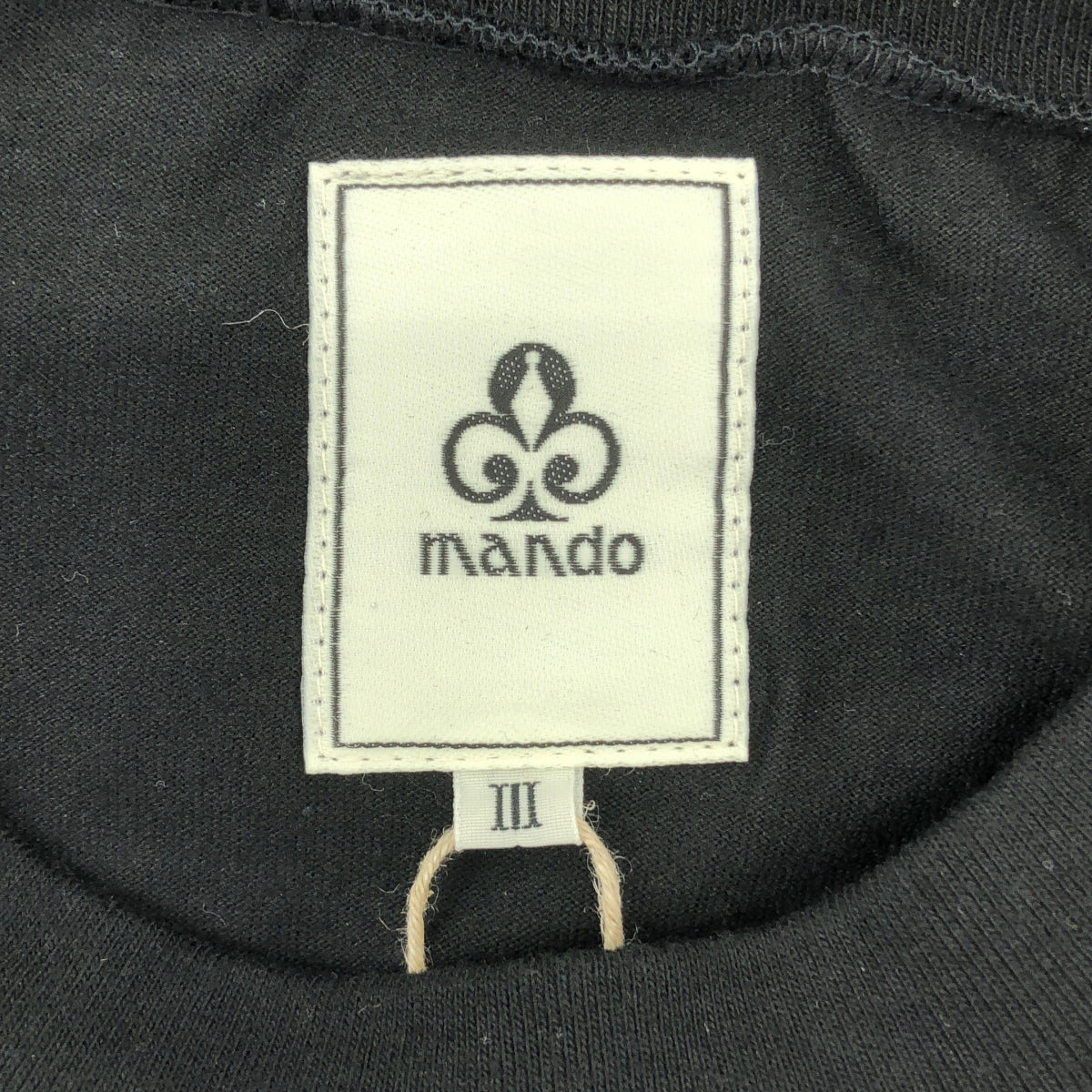 [成色好] mando / 萬都 | BLUE LIGHTS / 棉質印花圓領短袖剪裁縫製T卹 | 3碼 | 黑色 | 男款