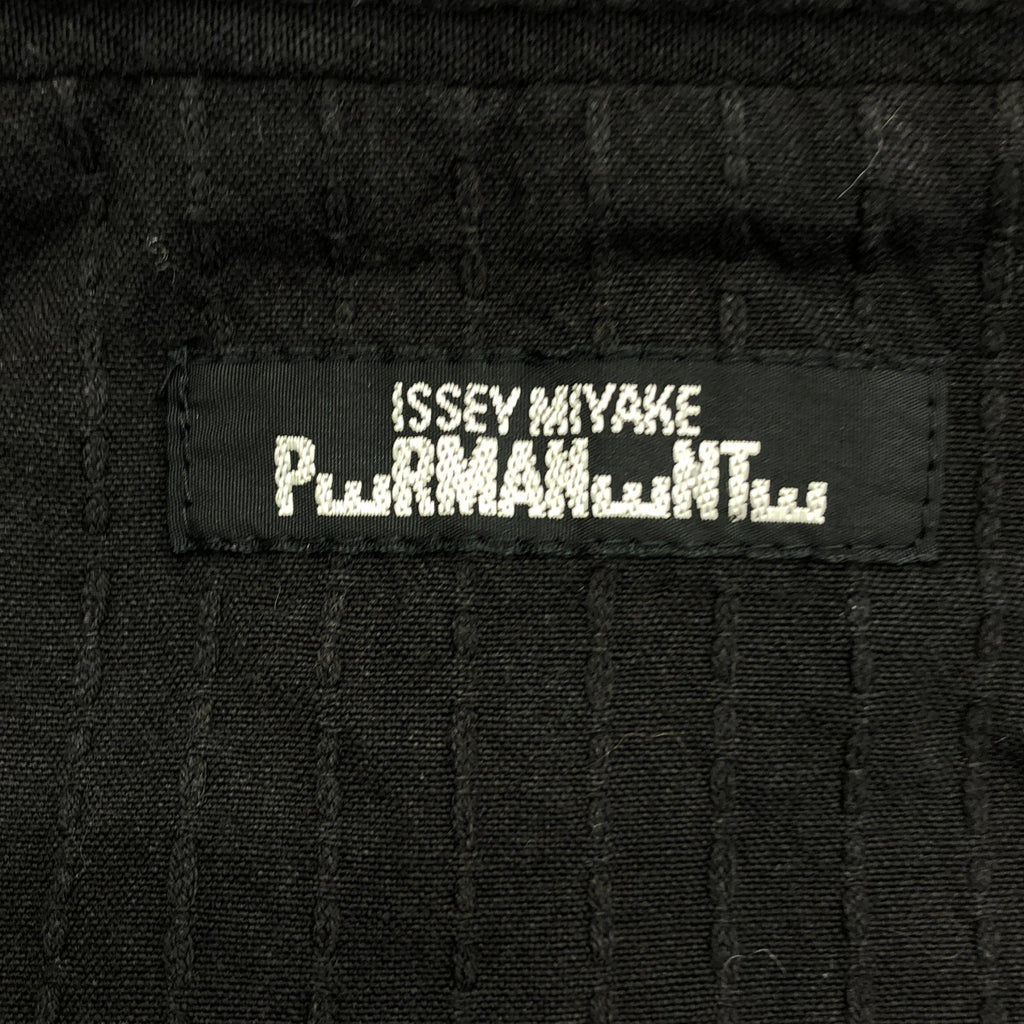 【美品】  ISSEY MIYAKE PERMANENTE / イッセイミヤケペルマネンテ | 2004AW | オーバーシルエット シングルコート / 裏地付き | M | ブラック | メンズ