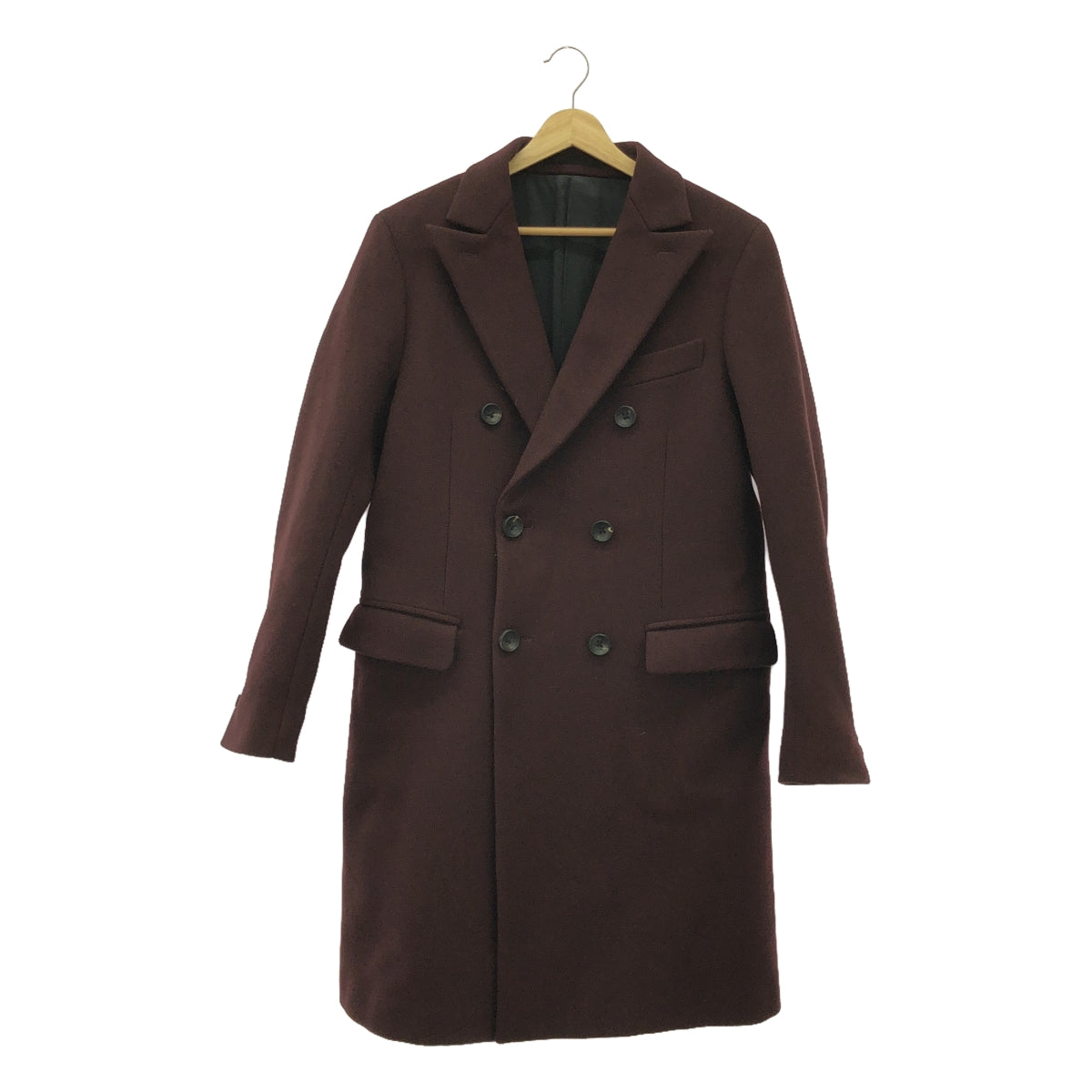 scye basics / Scythe basics | Wool cashmere blend double chester coat | 38 | Burgundy | Men's