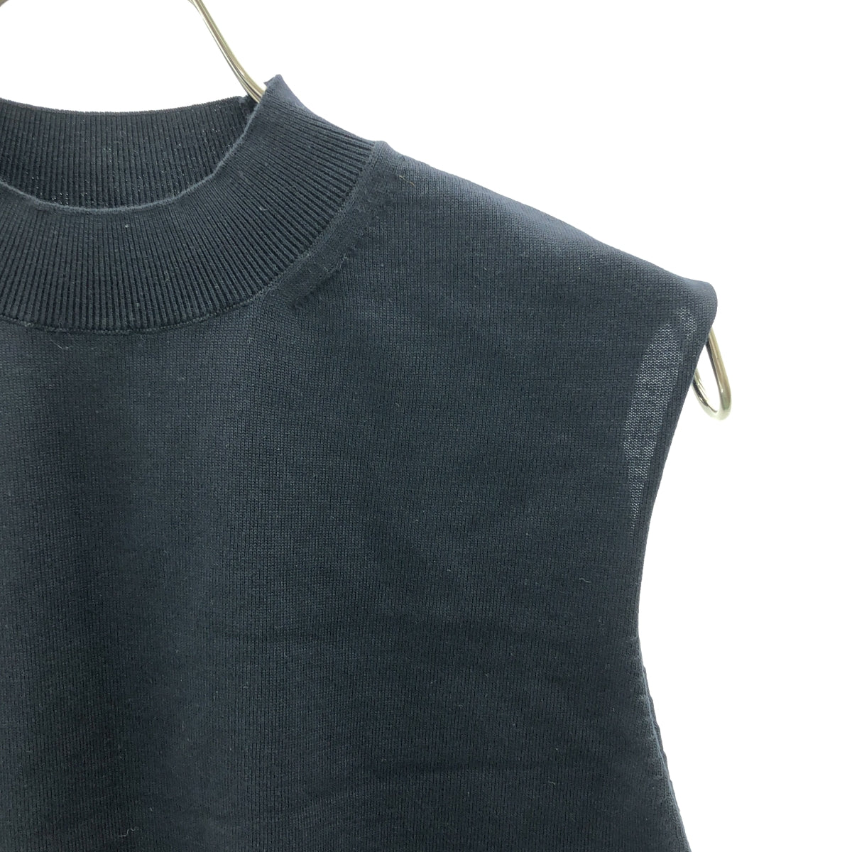 AURALEE / オーラリー | SUPER HIGH GAUGE COTTON KNIT SLEEVELESS ニットベスト | 0 | ネイビー | レディース
