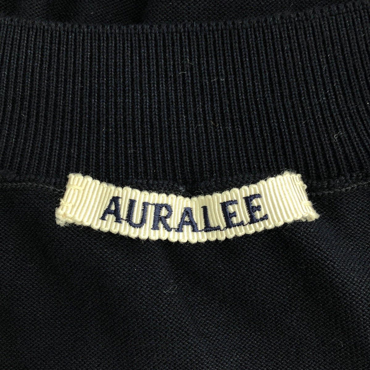 AURALEE / オーラリー | SUPER HIGH GAUGE COTTON KNIT SLEEVELESS ニットベスト | 0 | ネイビー | レディース