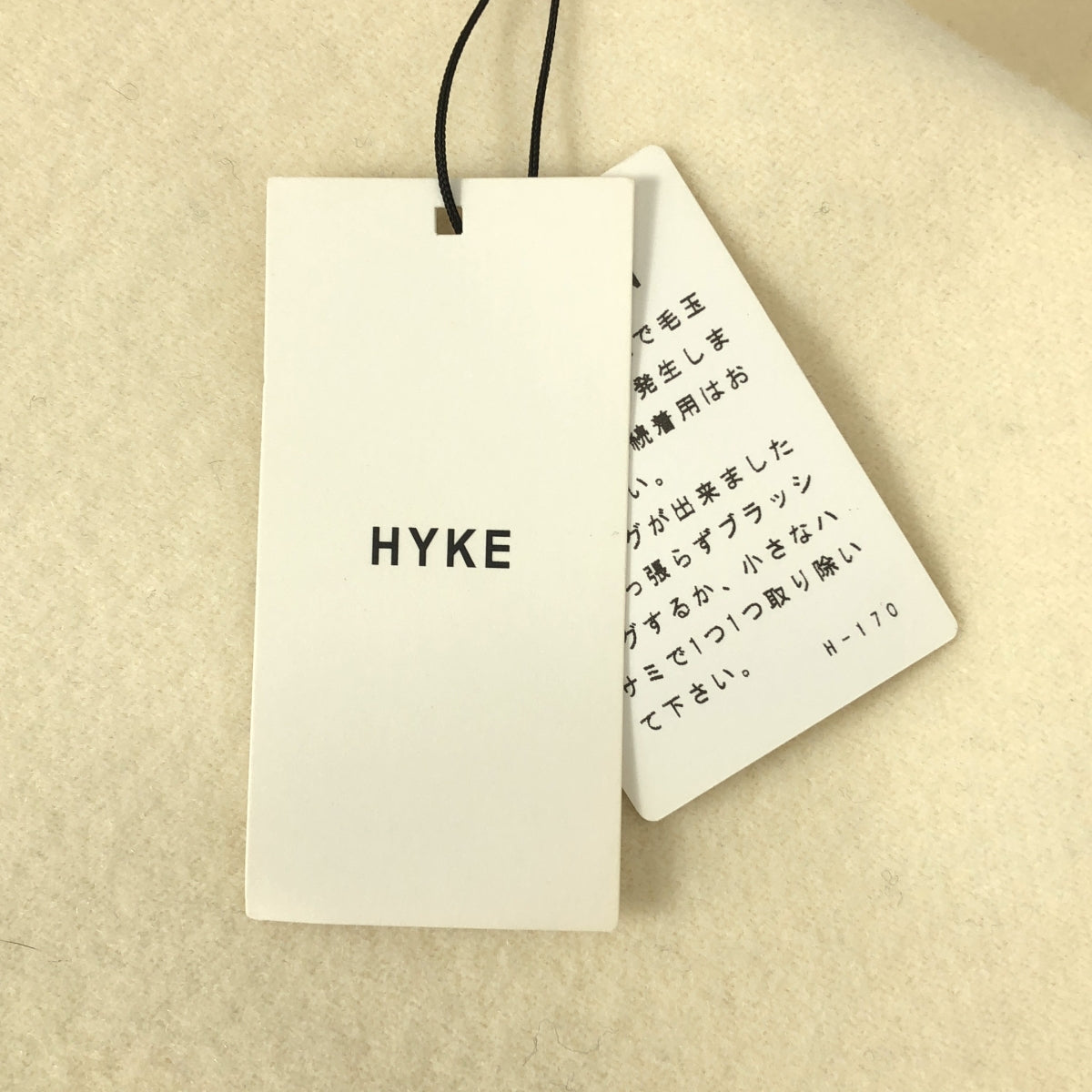 HYKE / ハイク | DOUBLE FACE CAPE ウールダブルフェイスケープ