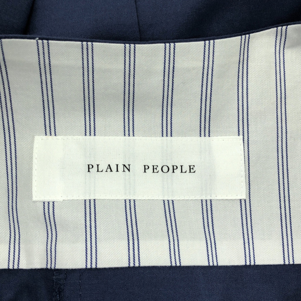 [狀況極佳] PLAIN PEOPLE | 寬袖、後開衩和口袋連身裙 | 2 碼 | 海軍藍 | 女款