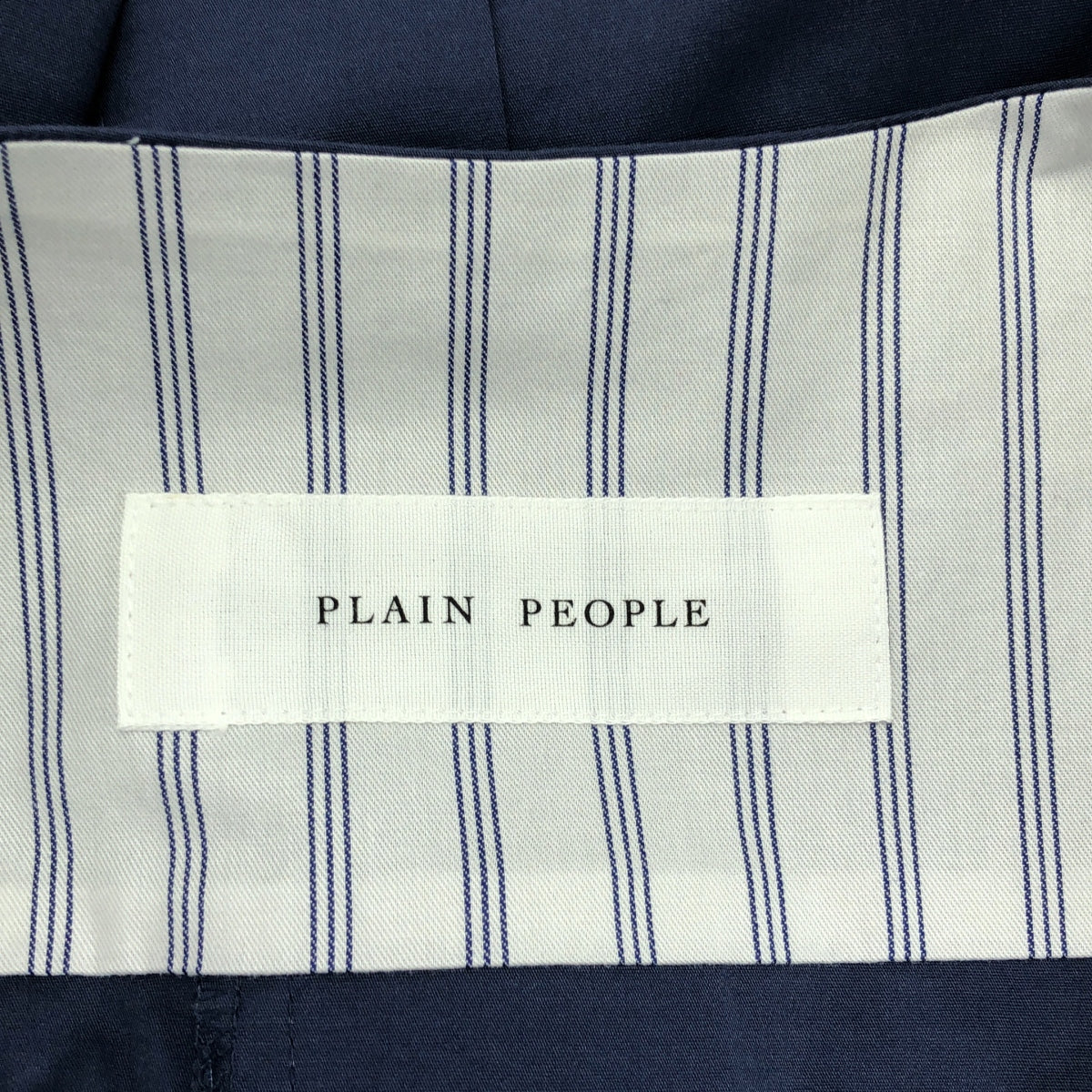 【美品】  PLAIN PEOPLE / プレインピープル | ボリュームスリーブ バックスリット ポケット付き ワンピース | 2 | ネイビー | レディース