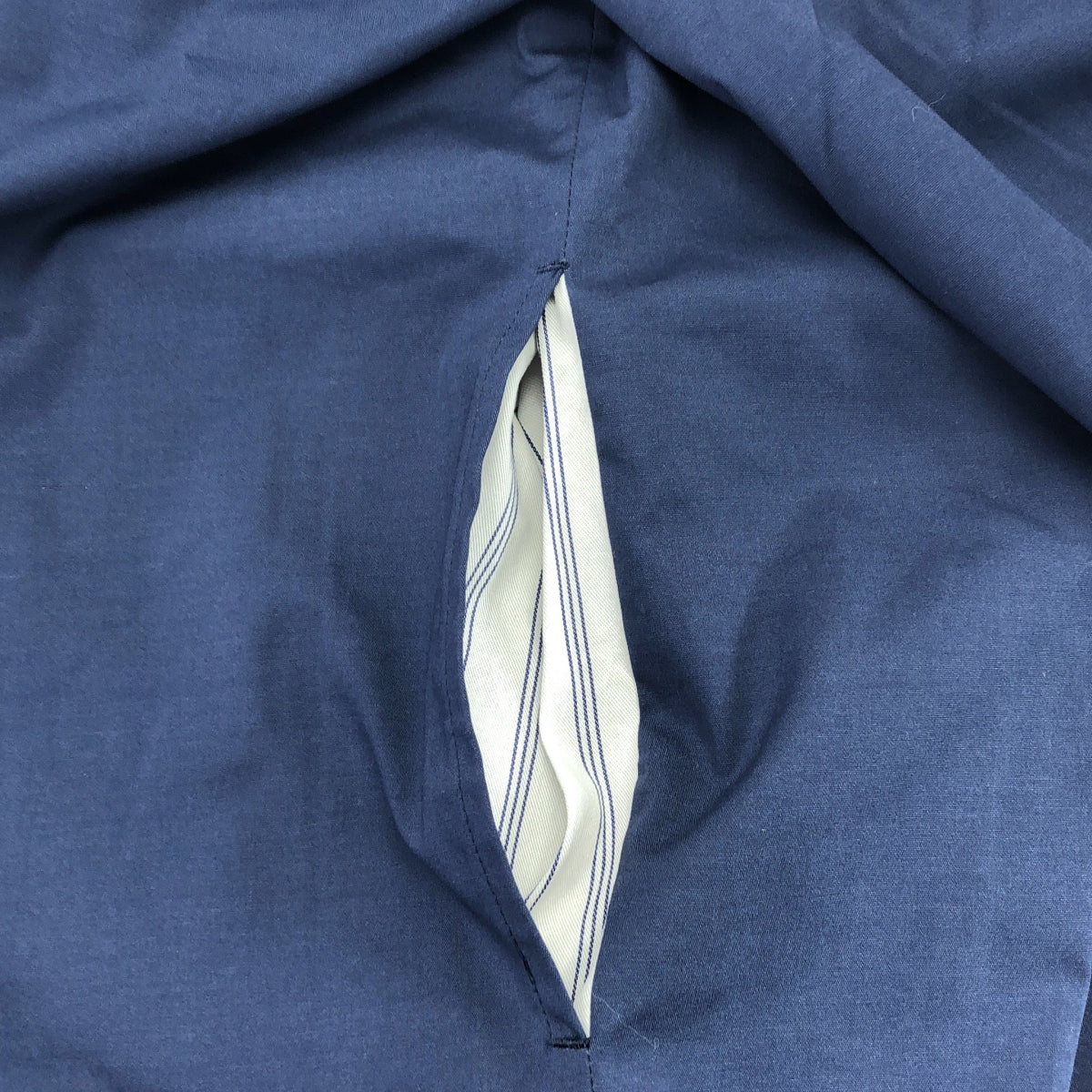 【美品】  PLAIN PEOPLE / プレインピープル | ボリュームスリーブ バックスリット ポケット付き ワンピース | 2 | ネイビー | レディース