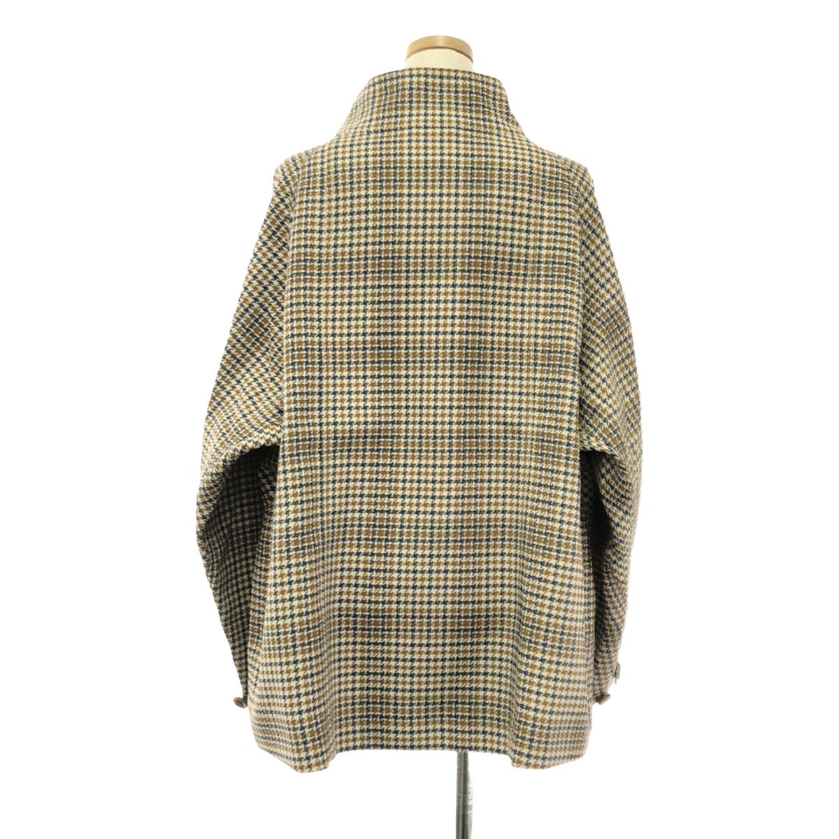 [Good Condition] CABaN / Cavan | Houndstooth Check Stand Blouson | F | Beige | Women's