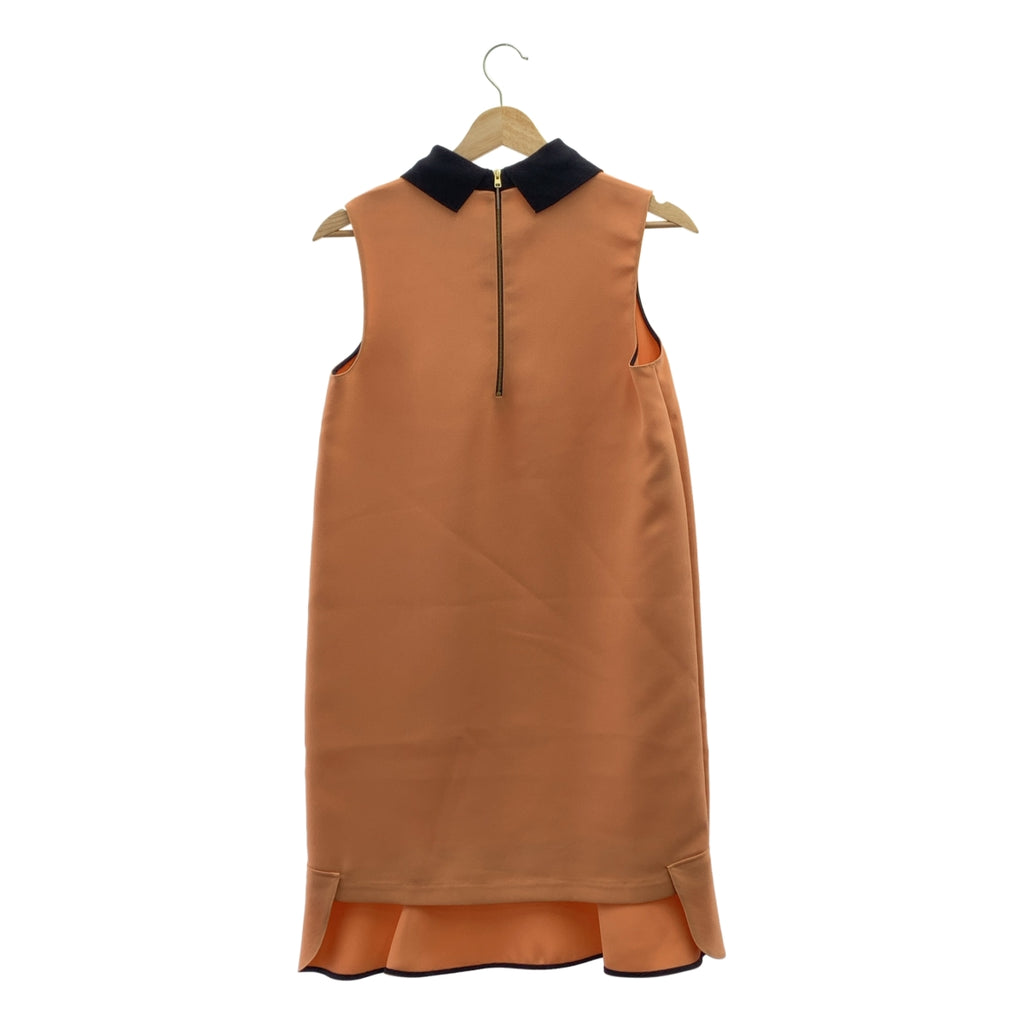 【美品】  MARNI / マルニ | ニットカラー デザイン ミニドレス ワンピース | 38 | オレンジ系 | レディース