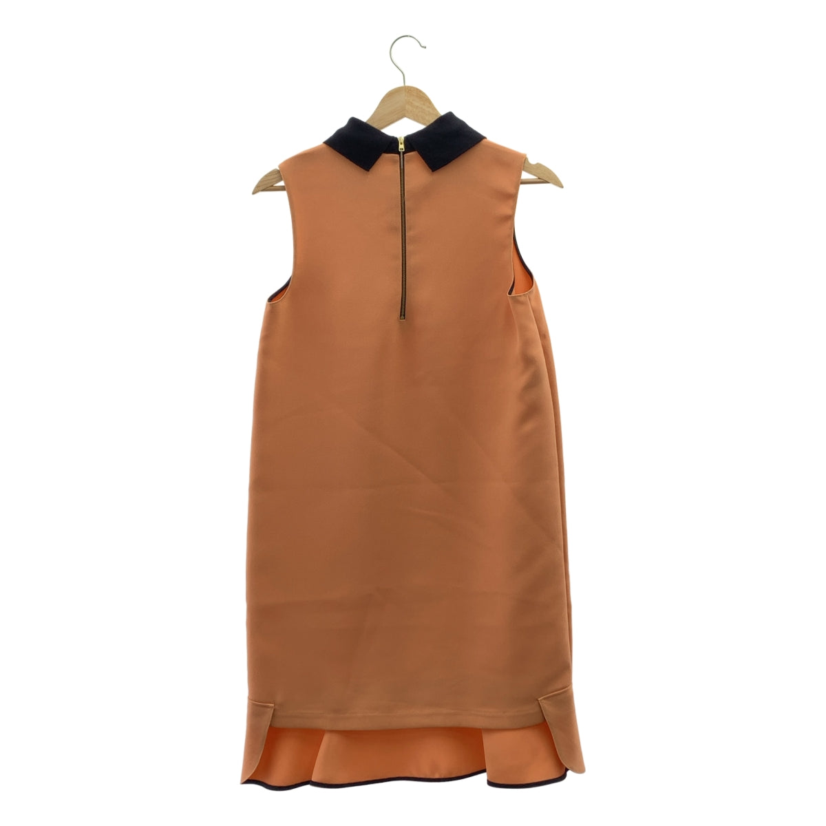 【美品】  MARNI / マルニ | ニットカラー デザイン ミニドレス ワンピース | 38 | オレンジ系 | レディース