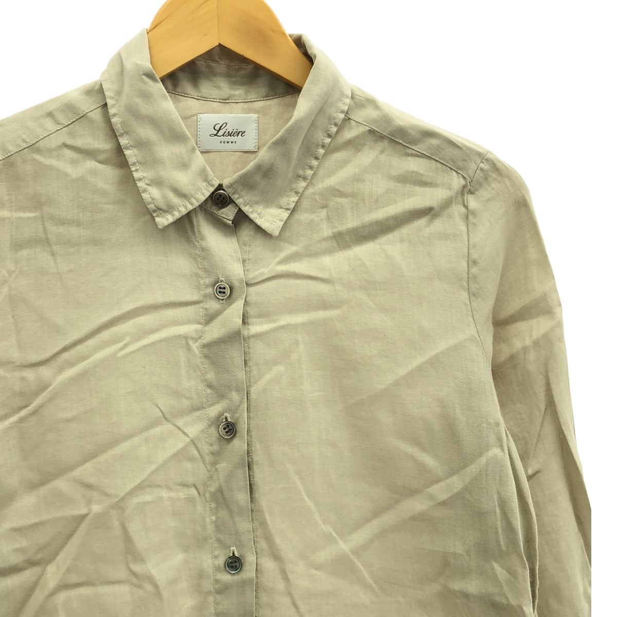 利西埃公寓 / 利西埃公寓 | 利西埃公寓2023SS |苧麻襯衫裙 | F |米色 |女性的