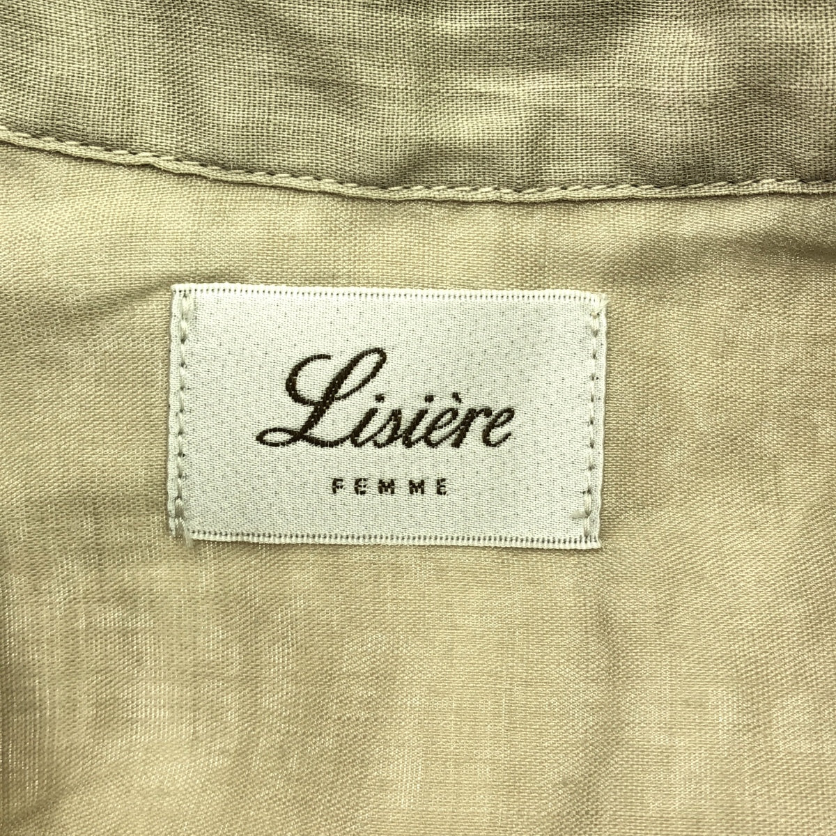 利西埃公寓 / 利西埃公寓 | 利西埃公寓2023SS |苧麻襯衫裙 | F |米色 |女性的