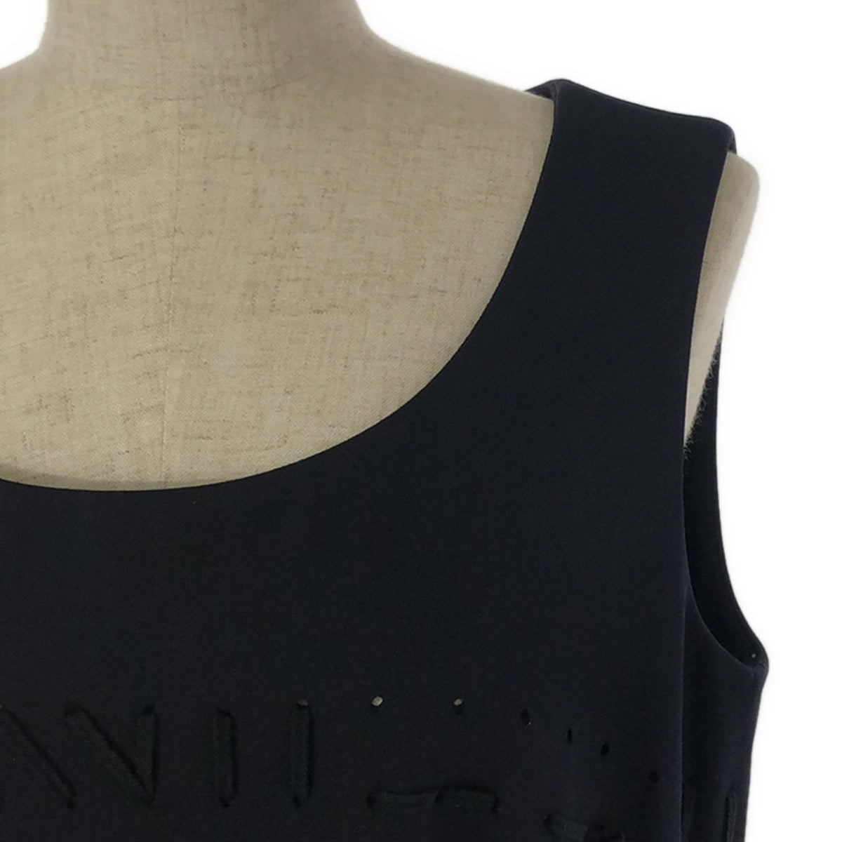 [Good Condition] COMME des GARCONS COMME des GARCONS / Comme des | Lace-up Sleeveless Pleated Dress | S | Dark Navy | Women's