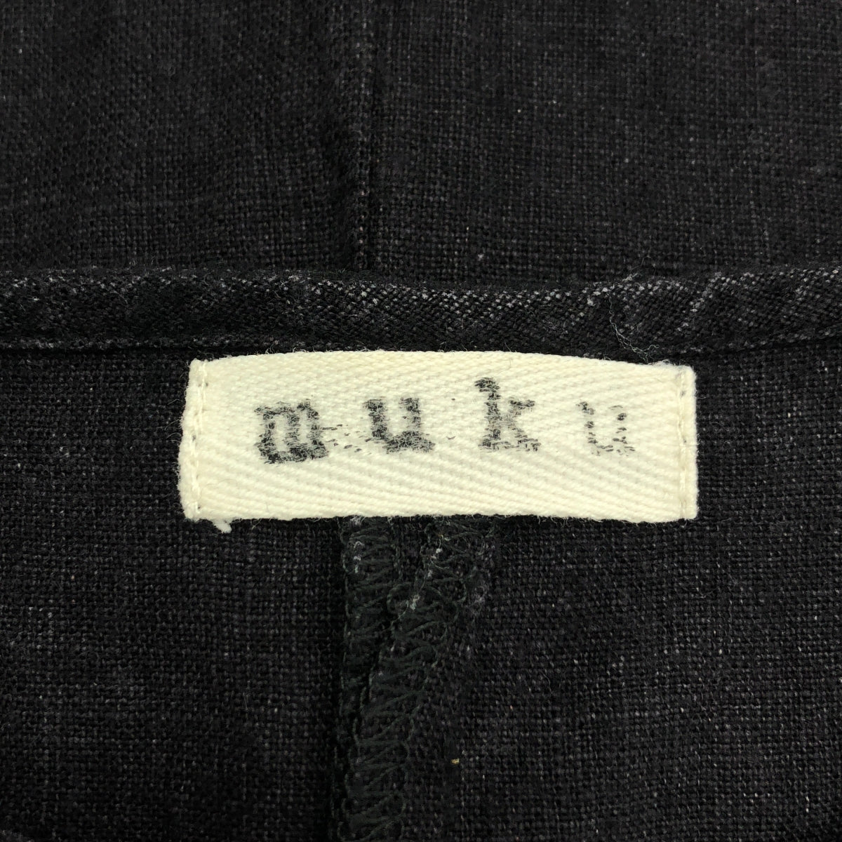 muku / ムク | リネン ウール 混紡 ノーカラー シャツ | チャコールグレー | メンズ