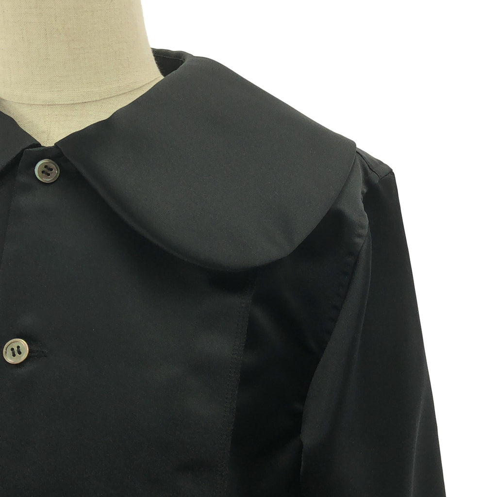 【近全新】COMME des GARCONS | 2024秋冬系列 | 聚酯不對稱圓領洋裝 | XS碼 | 黑色 | 女裝