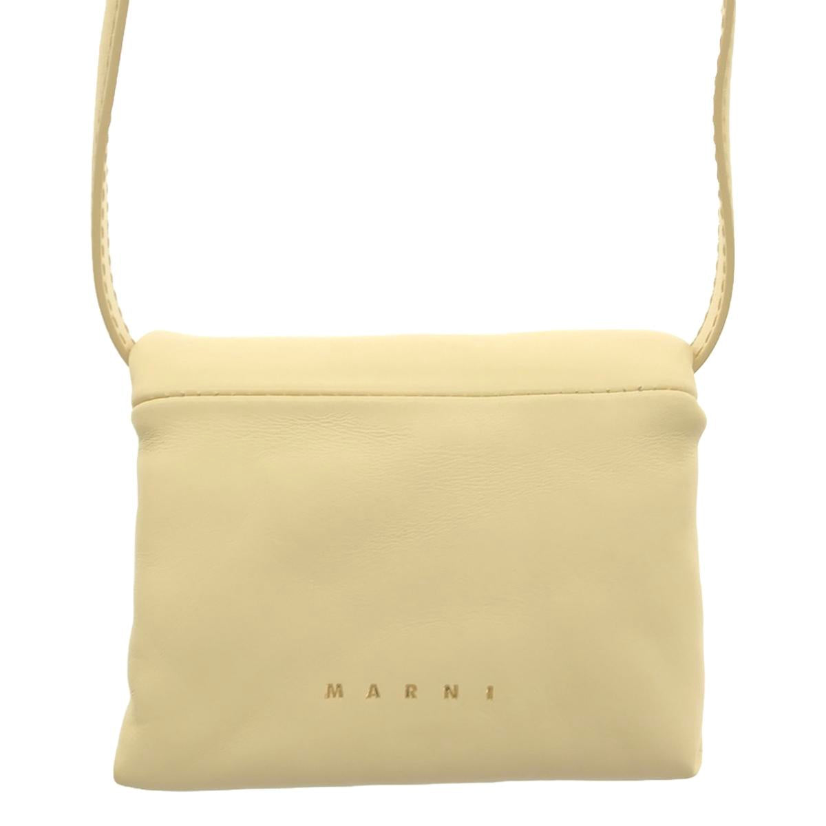 [狀況良好] MARNI | 2023秋冬 |迷你 PRISMA 手拿包 |白色 |女性的