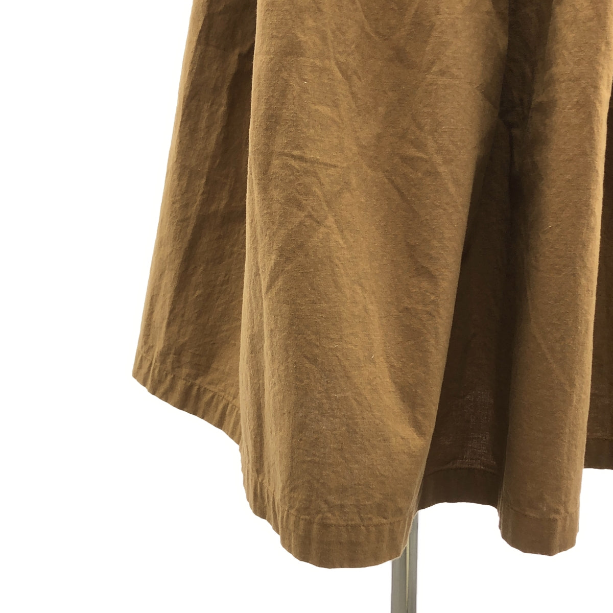 homspun / ホームスパン | 2022SS | バルキーシーチング ダブルポケット ギャザースカート | M | ブラウン | レディース