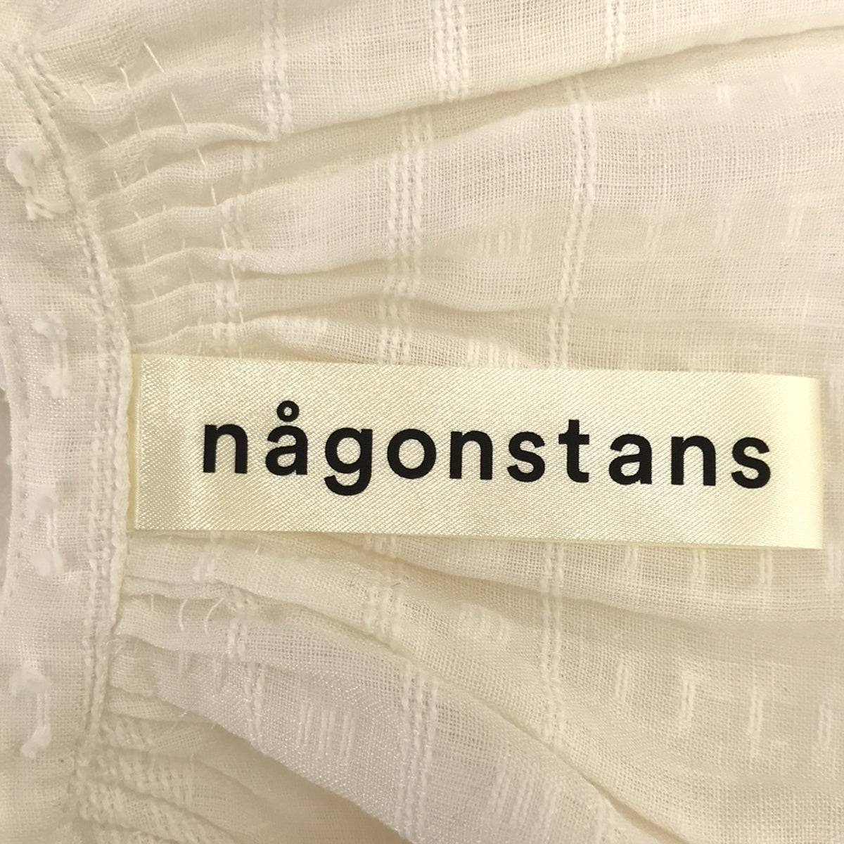 nagonstans / Nagonstans | Lace embroidery gathered volume tuck blouse | 38 | White | Women's