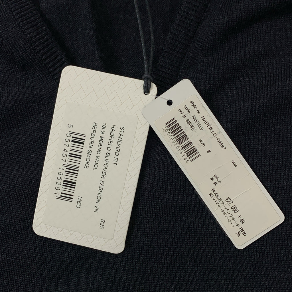 JOHN SMEDLEY / 존스 메들리 | 메리노 울 하이 게이지 V 넥 니트 | M |