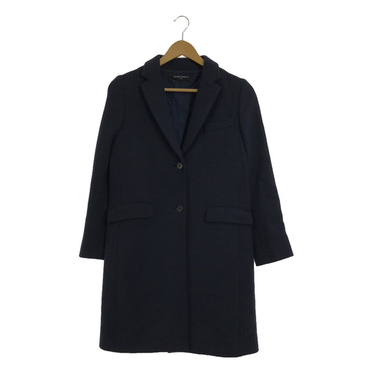 UNITED ARROWS | MANTECO Wool Long Chester Coat | 38 | Navy | Women's