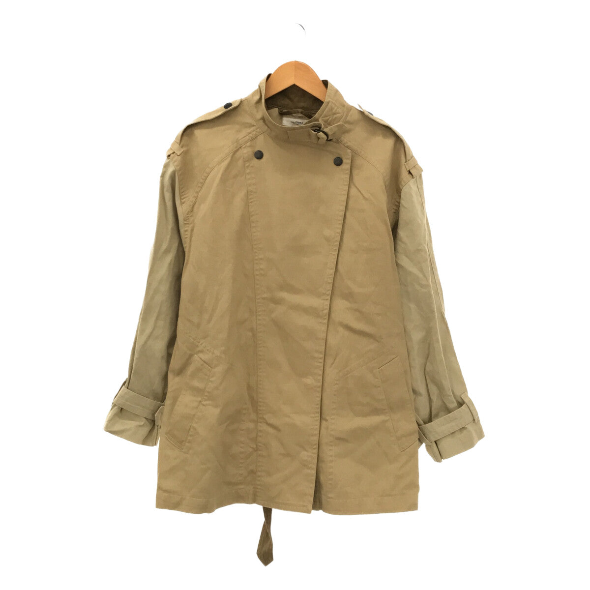 [New] ISABEL MARANT ETOILE | 2022SS | VESTE KELLY Cotton Linen High Neck Military Coat | 36 | Beige | Women's