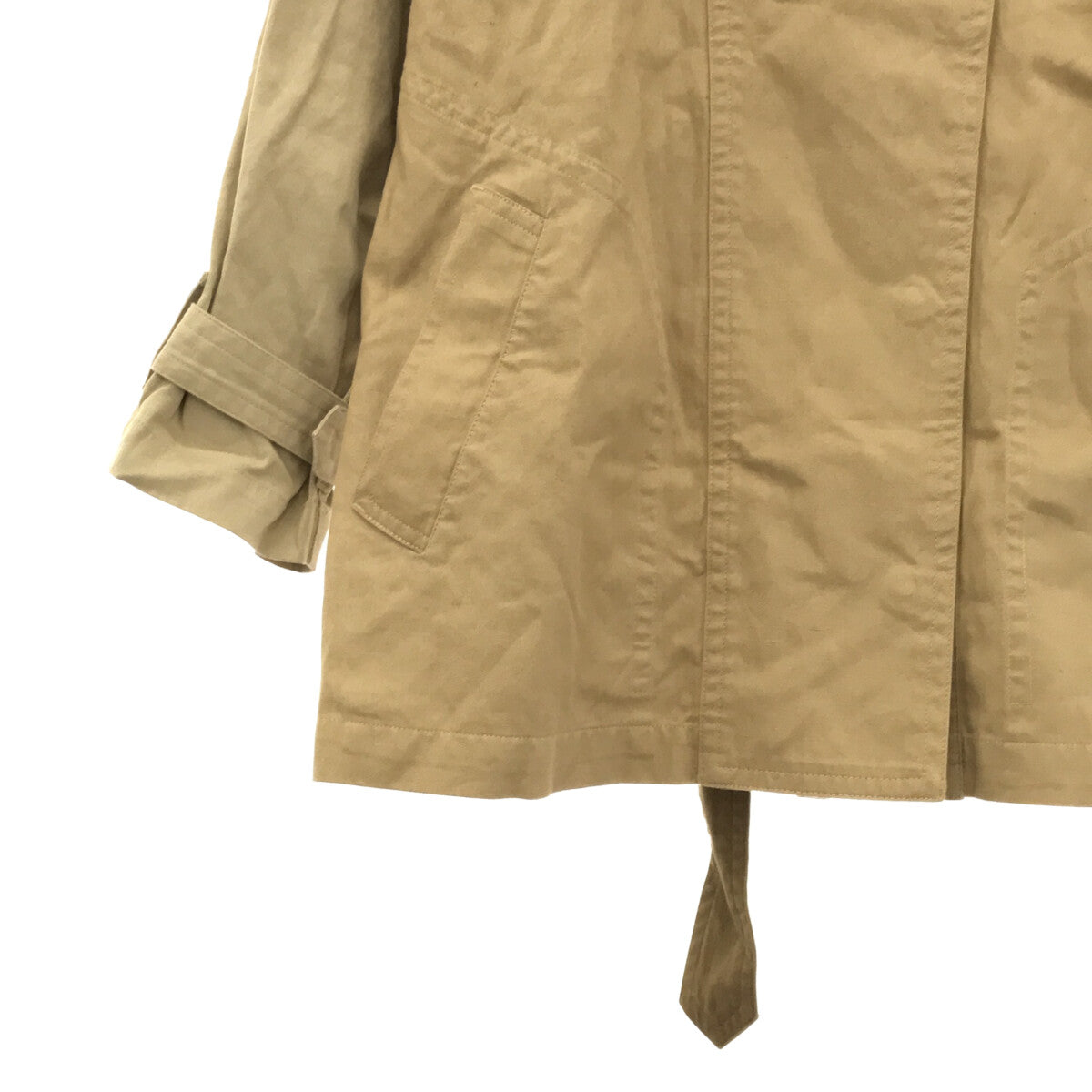 [New] ISABEL MARANT ETOILE | 2022SS | VESTE KELLY Cotton Linen High Neck Military Coat | 36 | Beige | Women's