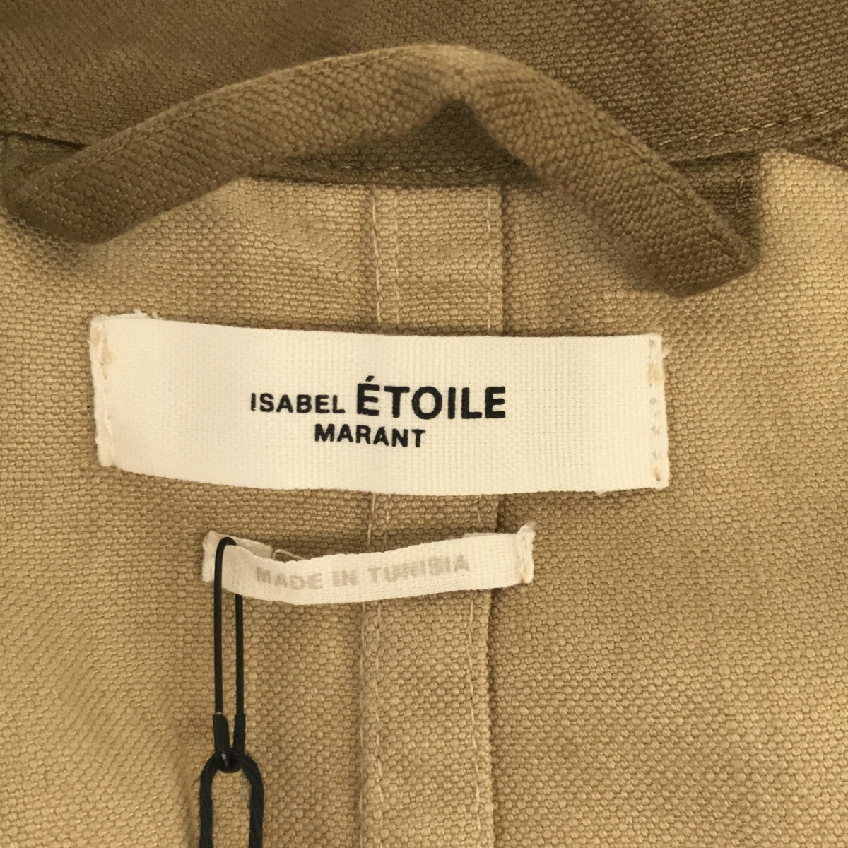 [New] ISABEL MARANT ETOILE | 2022SS | VESTE KELLY Cotton Linen High Neck Military Coat | 36 | Beige | Women's