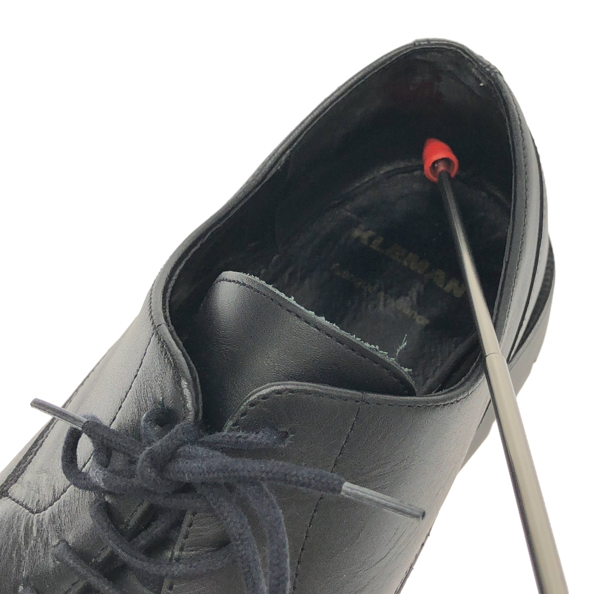 KLEMAN / Clement | FRODAN U-tip leather shoes | 42 | Black | Men's