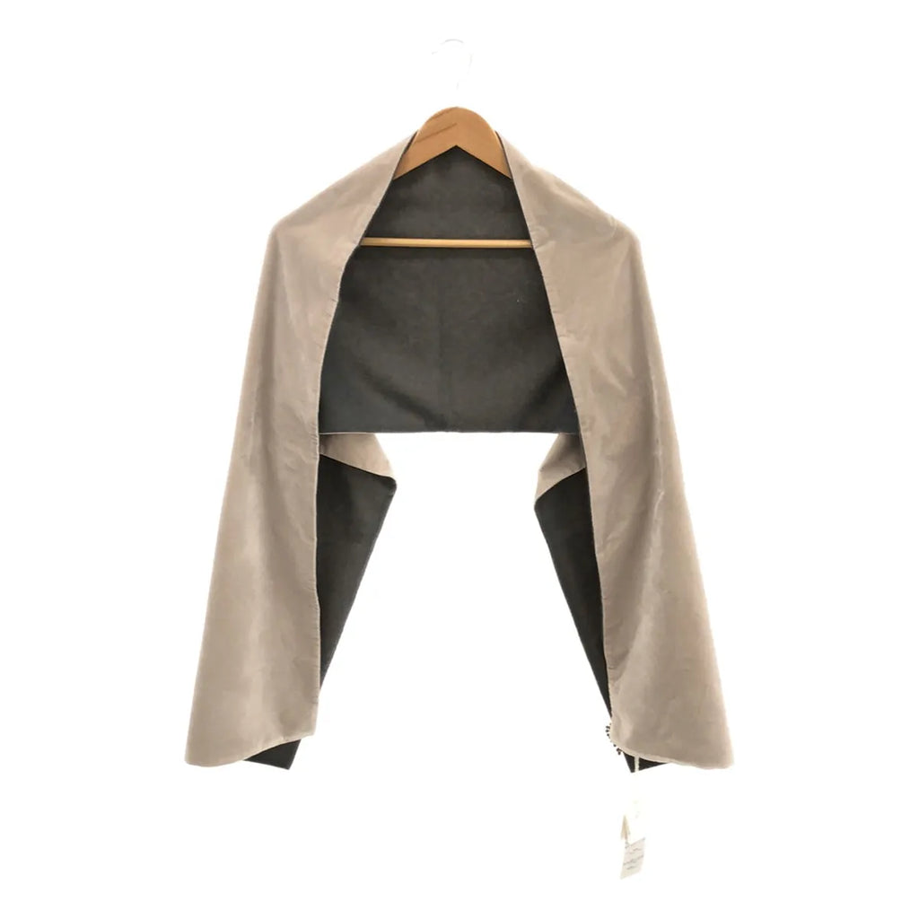 [品相良好] mina perhonen / minuit 天鵝絨羊絨圍巾披肩 |灰色 |女性的