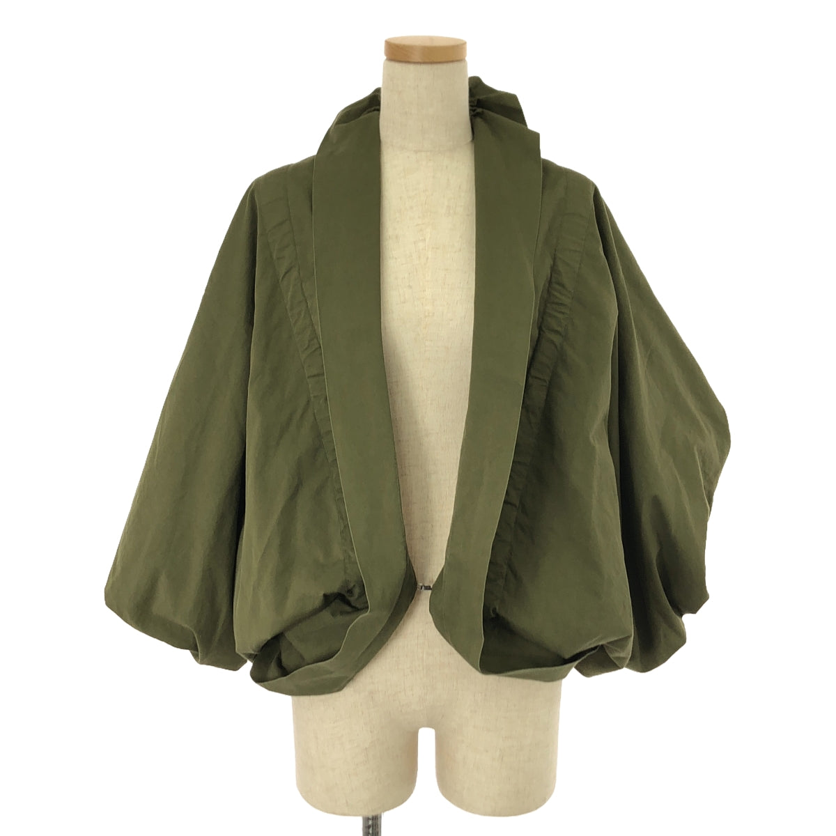 德賴斯·範諾頓 | 2020春夏 |產品染色棉質捲袖抽繩短上衣夾克 | XS |卡其色 |女性的